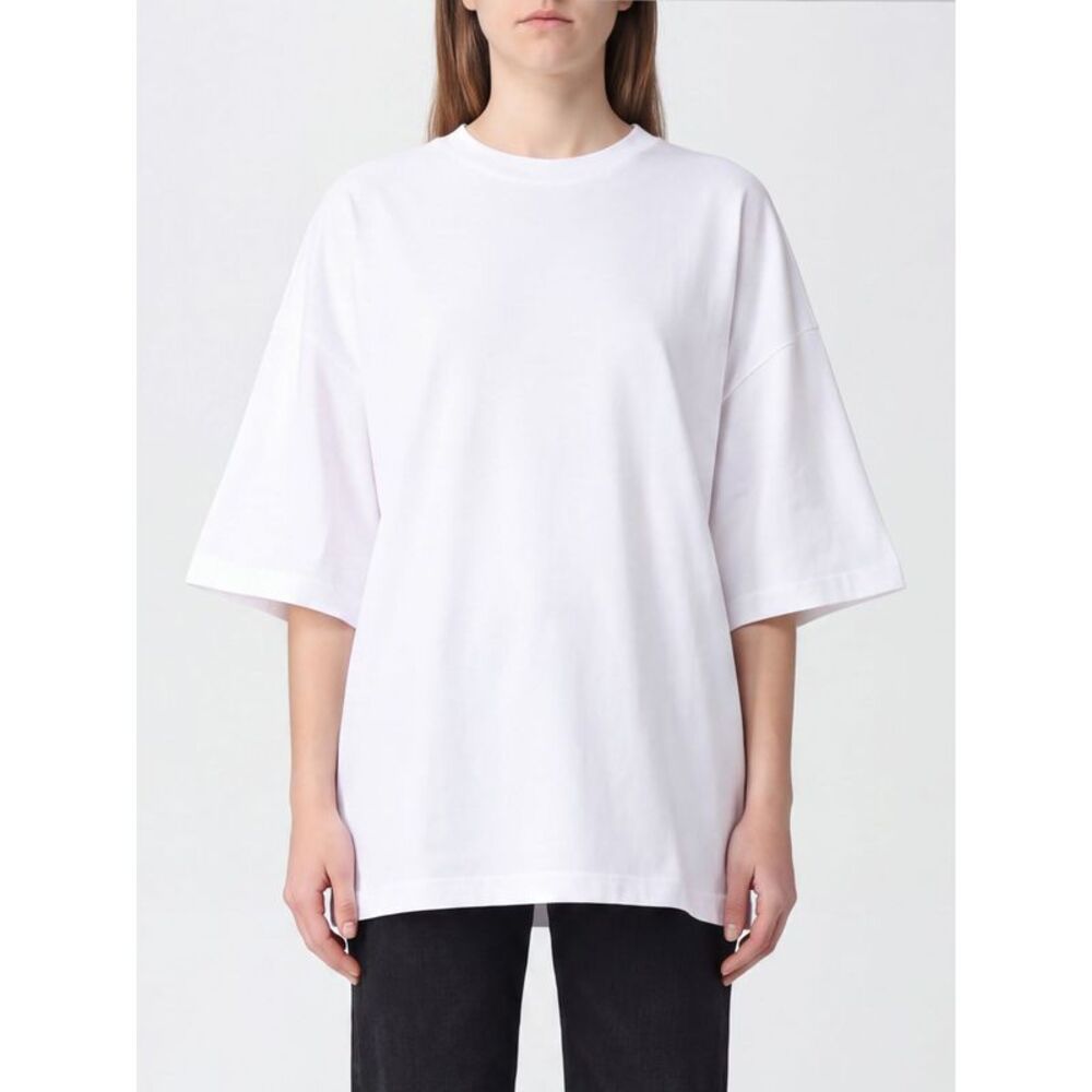 Haikure Women Haikure Oversized Cotton T-Shirt With Crew Neck And Back Slit